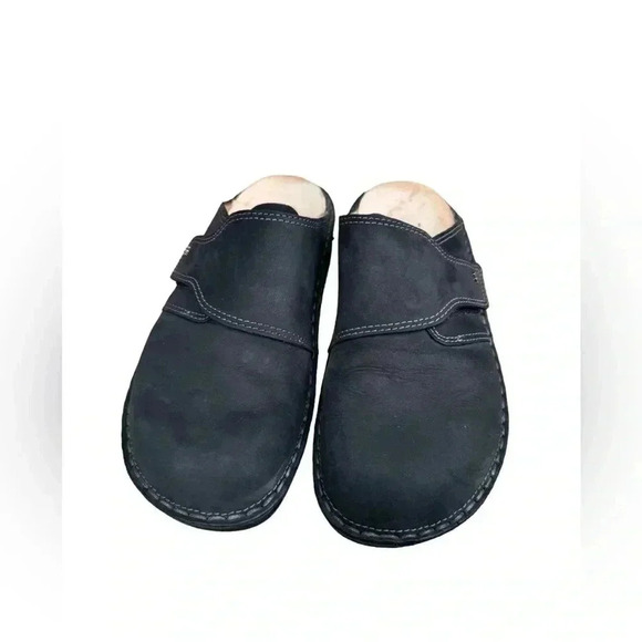 FINN COMFORT Men’s Black Venice Leather Mule Shoes Size EUR 42 main image 4